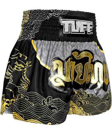 Tuff Sport Muay Thai Boxing Shorts MMA Kickboxing Workout - Medium Black TUF-MS654-BLK - Buy Online on GoSupps.com