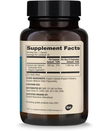Dr. Mercola Organic Calcium Dietary Supplement 1200mg - Bone & Joint Support - 30 Servings (90 Capsules) - Non-GMO, Soy-Free, Gluten-Free - Buy Online on GoSupps.com