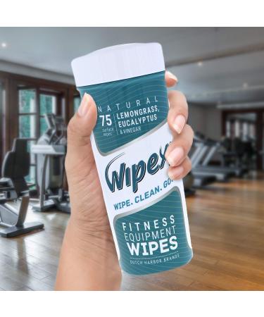 Wipex Fitness Equipment Wipes | Gym and Yoga Mat Cleaner | Peloton Bike and Exercise Machine Wipes | Lemongrass Eucalyptus | 75 Natural Wipes - Buy Online on GoSupps.com