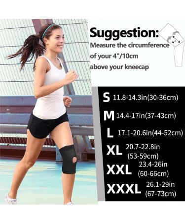 Anampion Kniebandage | Adjustable Knee Protectors with Patella Opening | Velcro Fastener | For Men & Women | Relief for Swollen ACL Tendons | Black XXL - Buy Online on GoSupps.com