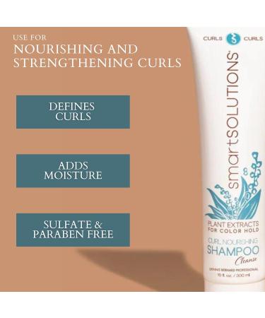 smartSOLUTIONS Curl Nourishing Shampoo 10oz - Define Curls Increase Shine Revive & Paraben-Free | International Shipping Available - Buy Online on GoSupps.com