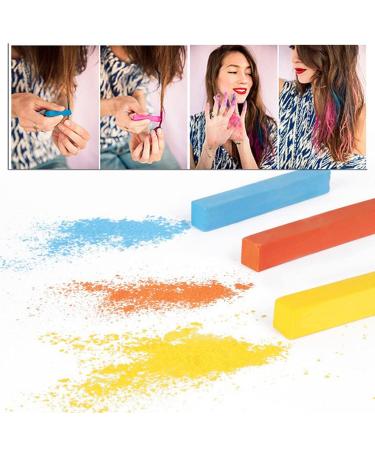 CHSEEO 24 Colors Washable Hair Chalk for Kids - Non-Toxic Pink Blue White Black & More - Perfect for Teens & Cosplay - Buy Online on GoSupps.com