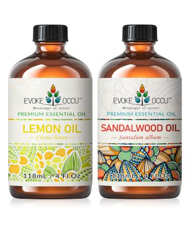 EVOKE OCCU Lemon Essential Oil and Sandalwood Essential Oil - 4 Fl Oz