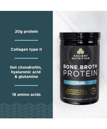 Ancient Nutrition Beef Bone Broth Protein Powder Salted Caramel 20 Servings + Bone Broth Protein Powder Vanilla 20 Servings - Buy Online on GoSupps.com