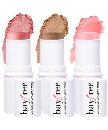 KIMUSE Cosmetics Stick Trio: Blush, Highlighter, Moisturizer Balm, Long Lash & Waterproof Mascara - Buy Online on GoSupps.com