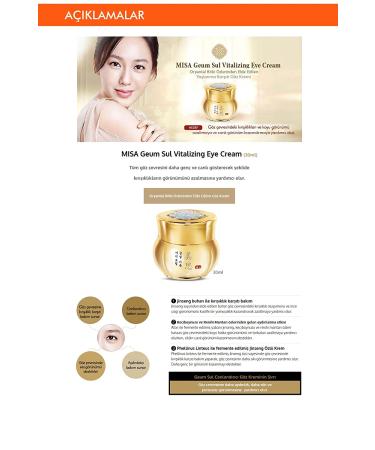 Missha Geum Sul Vitalizing Eye Cream 30ml - Powerful Anti-Aging Hydration - Buy Online on GoSupps.com