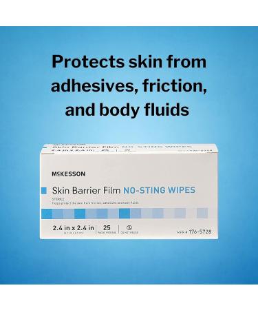 McKesson Sterile Skin Barrier Film No Sting Body Wipe, 25 Individual Packets - Buy Online on GoSupps.com