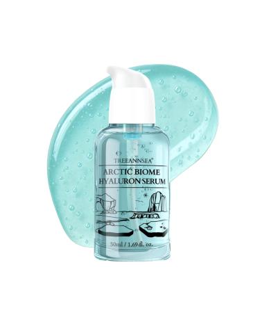 TREEANNSEA Arctic Biome Hyaluron Serum Hydrating Facial Serum with Arctic Glacial Water Polar Biome Complex and Hyaluronic Acid Lightweight Formula Korean Skincare (50ml/1.69 fl.oz.)