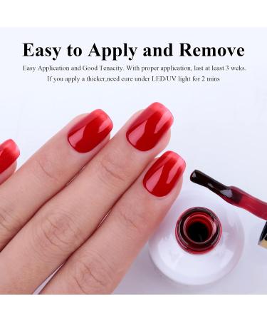 Imtiti Jelly UV Gel Nail Polish 15 ml Jelly Red Transparent Gel Nail Polish UV LED Soak Off Nail for Autumn and Winter - Buy Online on GoSupps.com