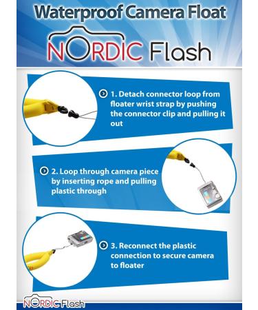 Pack of 2 Nordic Flash Waterproof Camera Floats - Bright Yellow | Keep Your Camera Safe in Water - Buy Online on GoSupps.com