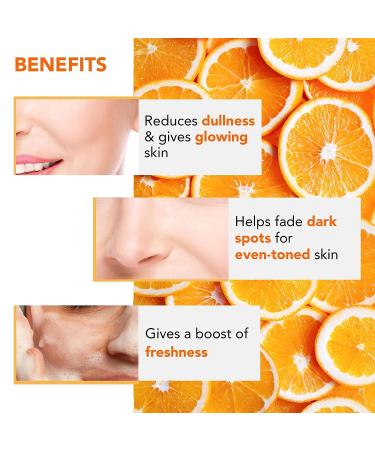 Brightening Vitamin C Foaming Face Wash with Papaya & Orange | Silicone Brush for Deep Cleansing | Paraben & Sulphate Free | 150ml - Unisex Skincare - Buy Online on GoSupps.com