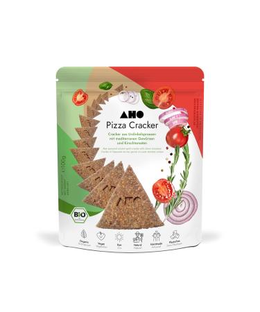 AHO Spelt Pizza Cracker from organic spelt | Raw spelt cracker from German organic farming | Superfood | 100% organic, vegan, raw | Plastic-free packaging (100 g)