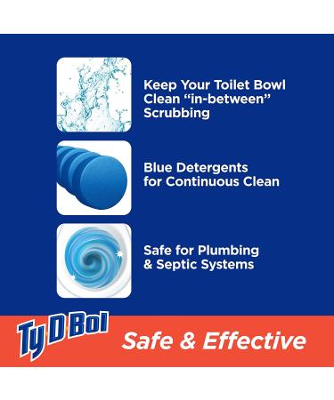 Ty-D-Bol Toilet Cleaner - 5 Blue Tablets for Toilet and Bathroom Deodorizing - Easy to Use Single Pack - Buy Online on GoSupps.com