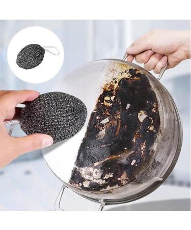Stainless Steel Scourer with Lanyard Stainless Steel Scrubber Lanyard Wire Balls Reusable Washing Up Sponge for Cleaning Dishes Pots Pans & Grills 9pc - Buy Online on GoSupps.com
