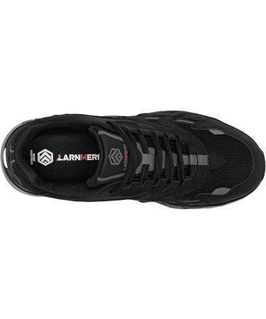 LARNMERN Men's Non-Slip Work Shoes - Fashion Sneakers for Kitchen Chef, Waterproof, Slip Resistant, Air Cushion, Size 10, Black - Buy Online on GoSupps.com