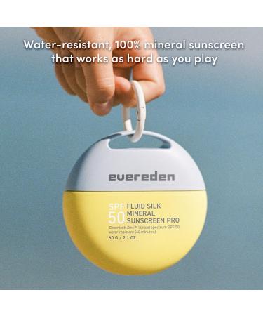 Evereden SPF50 Fluid Silk Mineral Kids Sunscreen: Clean Cooling Non-Nano UVA, UVB, & IR Protection for Sensitive Skin - Sheer, Lightweight, & Waterproof for Up to 40 Mins - Beach Day Toddler Sunscreen SPF50 PRO - Buy Online on GoSupps.com
