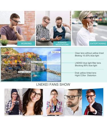 Blue Light Glasses 5-Pack - Square Eyeglasses Frame for Women & Men - Anti Eye Strain & Blue Light Blocker - Non Prescription Computer Game Glasses (Black Leopard White Pink Blue) - Buy Online on GoSupps.com