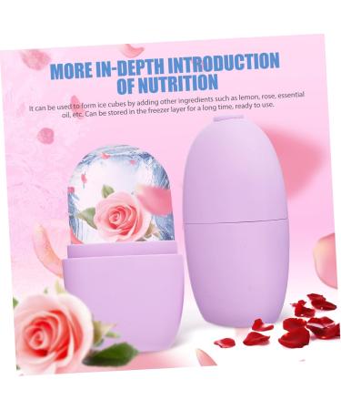 Buy Silicone Face Ice Roller Tray - Facial Massager & Skin Care Tool 11.5x7cm - Purple - Shop Internationally - Buy Online on GoSupps.com
