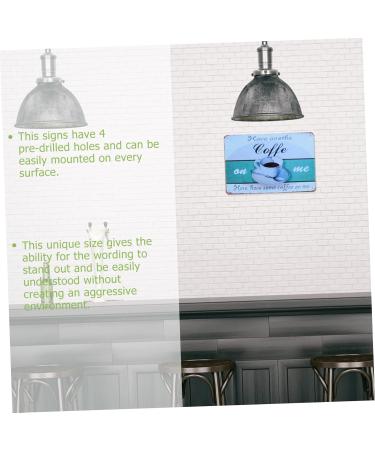 EXCEART Sheet Coffee Tin Painting Vintage Posters Coffee House Metal Sign Cafe Wall Decor Old Fashioned - Buy Online on GoSupps.com