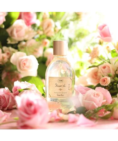 Green Rose Shower Oil - Moisturizing Body Wash with Lemon Bergamot Citrus, Enriched with 4 Natural Oils - 10.5 Fl Oz - For All Skin Types - Buy Online on GoSupps.com