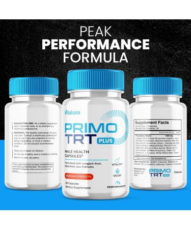 Primo TRT Pills PrimoTRT Maximum Strength Supplement Capsules Primol PrimeTRT Advanced Formula Premium Prime Performance Blend All Natural Ingredients PrimaTRT Energy Reviews (60 Capsules) - Buy Online on GoSupps.com