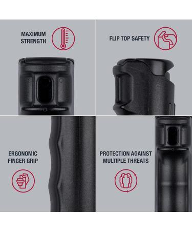 SABRE Ruger Pepper Gel - 25 Bursts, 12-Foot Range, UV Dye, Finger Grip, Key Ring - Black Pepper Spray - Buy Online on GoSupps.com