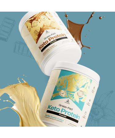 LevelUp Keto Protein with Collagen Peptides Energizing MCT Whey Isolate Protein Ketogenic Protein Powder Supplement - Vanilla Sweet Cream Vanilla Sweet Cream 1 Pound (Pack of 1) - Buy Online on GoSupps.com