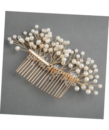 Ipetboom Bridal Hair Comb Bridal Hair Pin Rhinestone Bridal Rhinestone Hair Clips Leaf Flower Hair Comb Pearl Hair Comb Metal Hair Clips Tiara Wedding Bride Hair Accessories - Buy Online on GoSupps.com