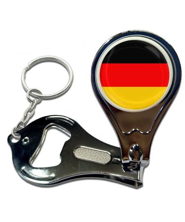 BadgeBeast.co.uk Germany Flag - Key Ring Bottle Opener and Nail Clipper