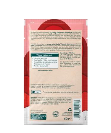 Kneipp Bath Crystals Soul Warmer - Natural Deep Salt with Vanilla & Nutmeg for Calm & Cosiness - 60g Sachet - Buy Online on GoSupps.com