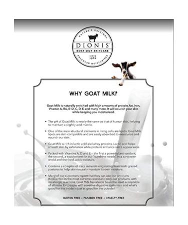Dionis Goat Milk Vanilla Bean Lotion 8.5 oz - Nourishing Skincare for All Skin Types | International Shipping Available - Buy Online on GoSupps.com