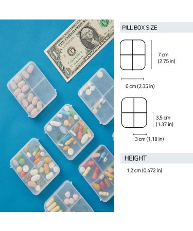 Monthly Pill Organizer 28 Days | 9 Compartment Pillbox for Medicine Vitamins & Supplements - Wall-Hangable & Versatile - Buy Online on GoSupps.com