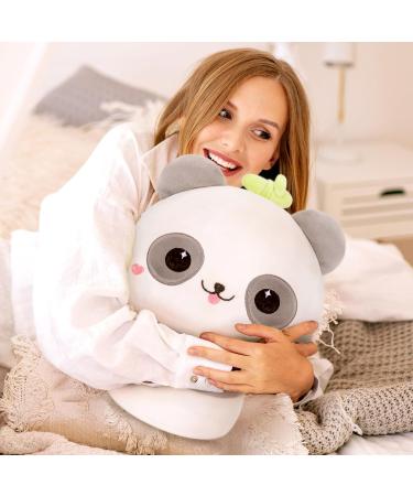 Mewaii 8'' Soft Gray Panda Mushroom Pillow Stuffed Animal Plush - Cuddly Gray & White Panda Toy for Kids - Buy Online on GoSupps.com