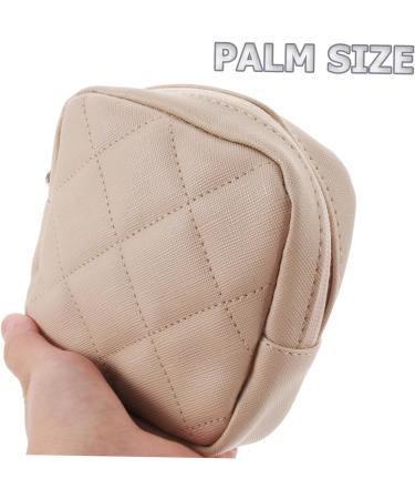 FOYTOKI Mini Makeup Bag - Multifunction Portable Tampon Holder - Reusable Period Bag - Beige 13x13cm - Buy Online on GoSupps.com
