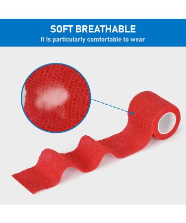 SEADESKY 6 Roll Pet Vet Wrap for Dog Self Adhesive Bandage Wrap 2 Inch Self Adherent Cohesive Bandages Athletic Sports Tape for Wrist Ankle Elastic Bandage Horse Tape - Buy Online on GoSupps.com