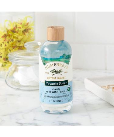 Humphrey's Organic Witch Hazel Toner - Clarify 8 fl oz (236 ml) | Natural Skincare - Buy Online on GoSupps.com