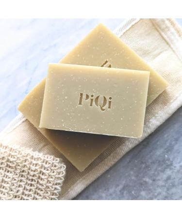 PiQi Kefir Soap Bar Green Clay and May Chang - Deep Cleansing Exfoliating Rich in Lactic Acid Nourishing Vegan (Natural Palm-Oil Free) - Buy Online on GoSupps.com