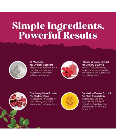 Bundle of D Mannose Capsules for Urinary Tract Health with Cranberry Juice Powder & Dandelion and Pure Magnesium Glycinate 400mg Per Serving - Vegan High Absorption Chelated Magnesium Capsules - Buy Online on GoSupps.com