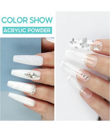 PEACECOLOR Acrylic Nail Kit 8G 2PC Clear White Acrylic Powder Set Professional Acrylic Nail Powder for Nail Acrylic Extension Nail Carving Long-Lasting No Nail Lamp Needed for Home DIY color 167 - Buy Online on GoSupps.com