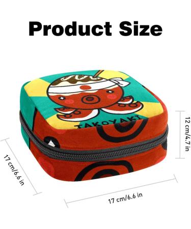 Japanese Takoyaki Octopus Menstrual Pad Storage Bag - Multicolored 09 for Women and Teen Girls - Buy Online on GoSupps.com