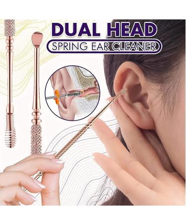 Dual Head Spring Ear Cleaner 3Pcs Spiral Ear Wax Removal Cleaner Tool Stainless Steel Ear Cleaning Tool Earwax Removal Kit for Portable Soothing & Anti-Itch Earwax - Buy Online on GoSupps.com