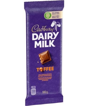 Cadbury Dairy Milk Toffee Milk Chocolate With Buttery Toffee Pieces Chocolate Bar 100 g Toffee 100 - Buy Online on GoSupps.com