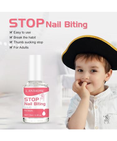 Anti Nail Biting Polish Quick Drying Stop Nail Biting Nail Biting Prevention for Adults Clear Anti Nail Biting Nail Polish Stop Biting Nails Nail Care Bitter Taste Safe Natural Plant Extract - Buy Online on GoSupps.com