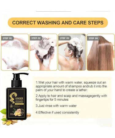 Shampooing au gingembre - Nettoyage limination des pellicules paississant nourrissant le cuir chevelu nettoyage en profondeur et contr le de l'huile aide arr ter la perte pour des cheveux - Buy Online on GoSupps.com