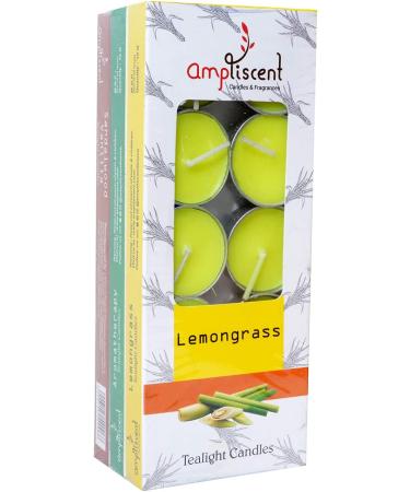 Ampliscent Aromatherapy Tea Lights Candles Set - Lemongrass, Sandalwood Vanilla Scented Soy Wax - 30 Candles - Ideal for Candle Holders and Gifts - Buy Online on GoSupps.com