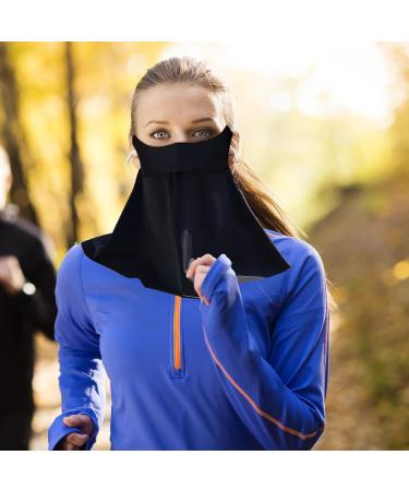 Bexdug UV Protection Face Masque | Face Neck Gaiter UV Masque Cooling Sun Face Cover Sunscreen Masque Full Face Shield Face & Neck UV Protector Black - Buy Online on GoSupps.com