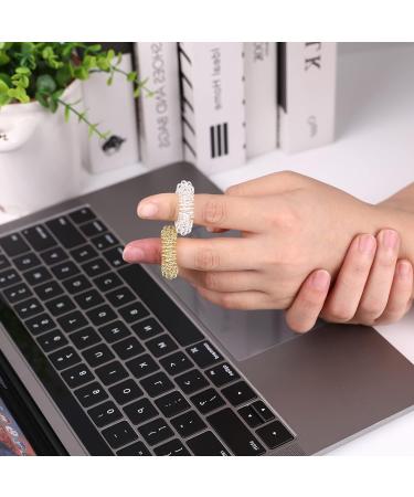 Prasacco 12-Piece Finger Massager Ring - Stainless Steel Acupressure for Stress Relief | Ideal for Adults & Kids - Gold & Silver Options Available - Buy Online on GoSupps.com