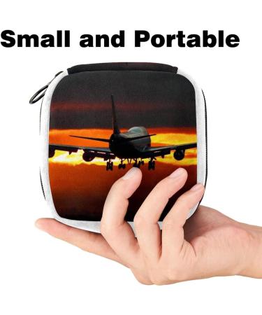 Sanitary Napkin Storage Bag | Period Tampon Makeup Pad Pouch | Airplane Picture | Color318 - Buy Online on GoSupps.com