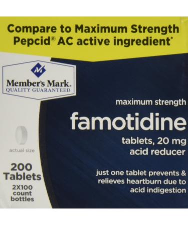 Member's Mark Maximum Strength 20mg Famotidine Acid Reducer - 200 Ct.