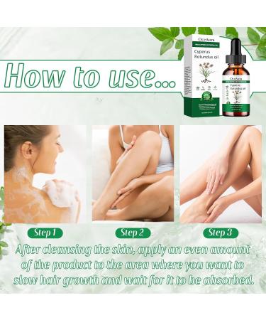 Znnhnn Cyperus Rotundus Oil for Hair RemovalNatural Pure Cyperus Rotundus Oil for Reducing Body Hair Growth and Hydration 60 ml * 2 - Buy Online on GoSupps.com